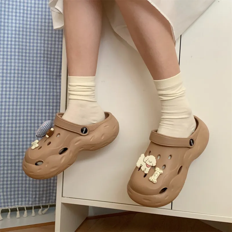 SHIGUDE Slippers Women's, Cream White-7