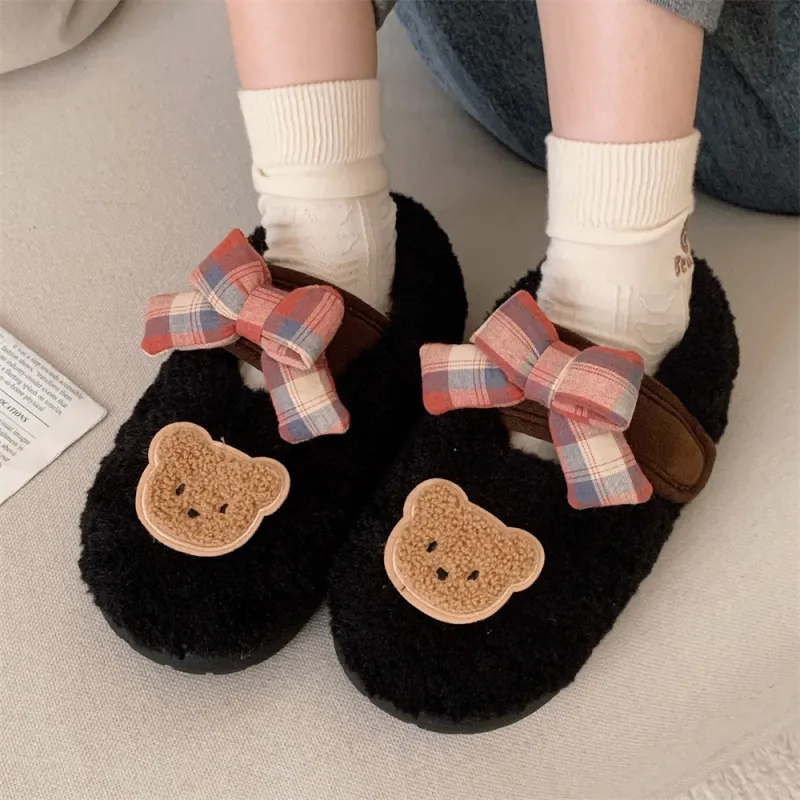 SHIGUDE Cotton Slippers Women's Cream Apricot-15