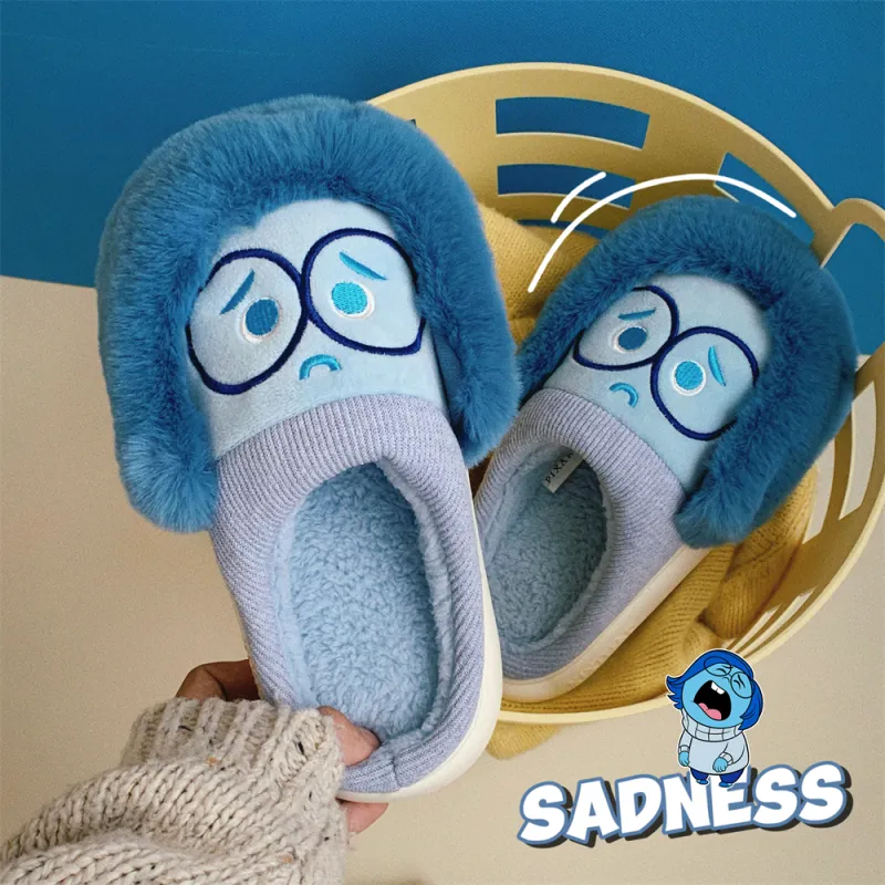 SHIGUDE x Disney Cotton Slippers Women's, Blue-3