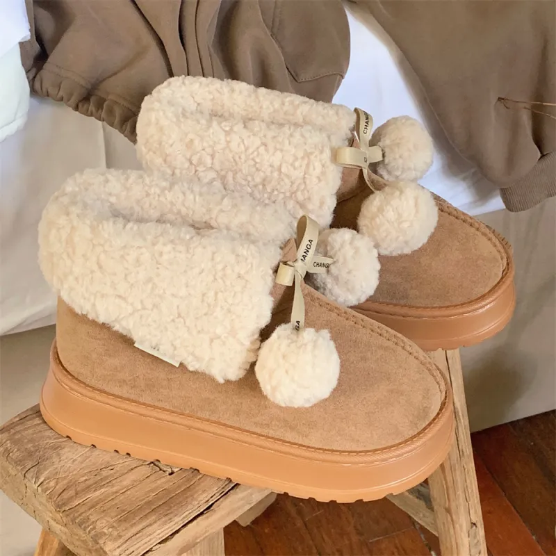 SHIGUDE Cotton Slippers Women's Brown-3