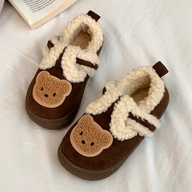 SHIGUDE Cotton Slippers Unisex Black-11