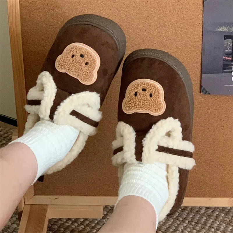 SHIGUDE Cotton Slippers Unisex Black-32