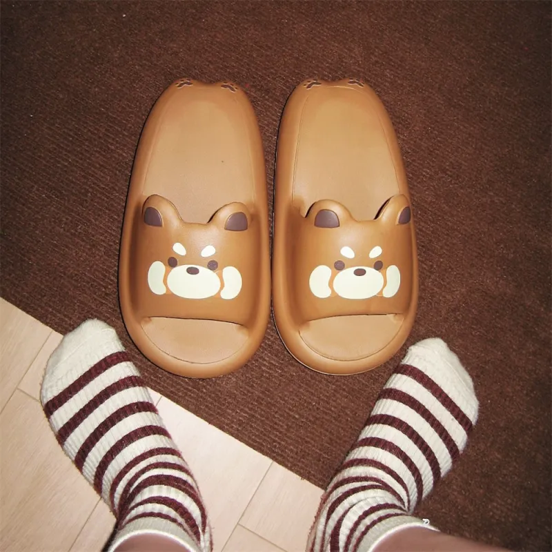 SHIGUDE Sandal Slippers Unisex, Yellow Brown-5