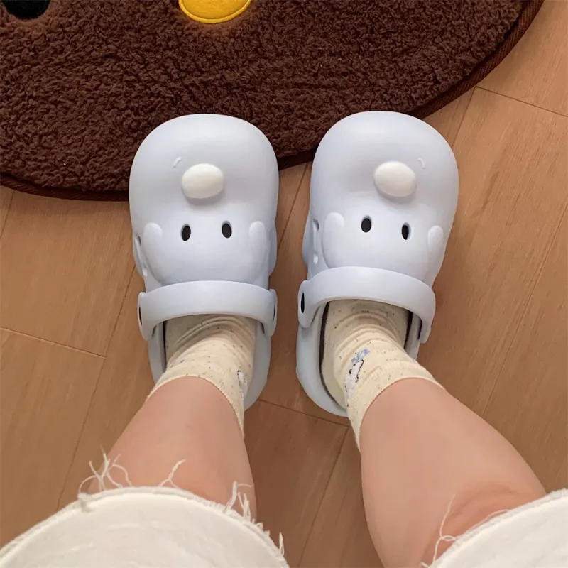 SHIGUDE Slippers Women's, White-22