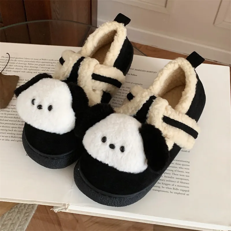 SHIGUDE Cotton Slippers Women's Dark Coffee-14
