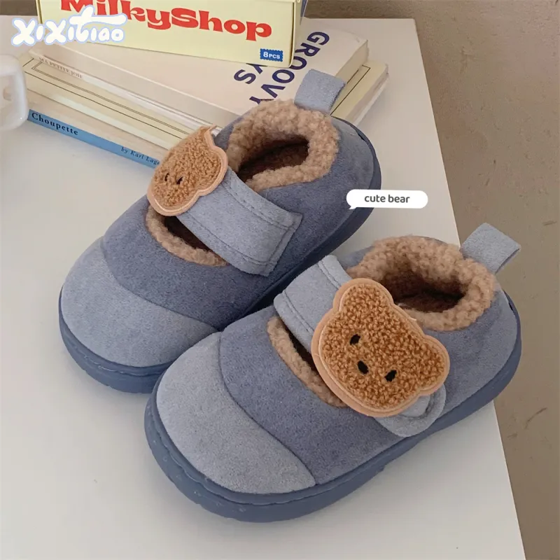 SHIGUDE Cotton Slippers Unisex Light Brown-11
