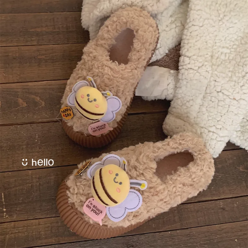 SHIGUDE Cotton Slippers Women's Khaki-1