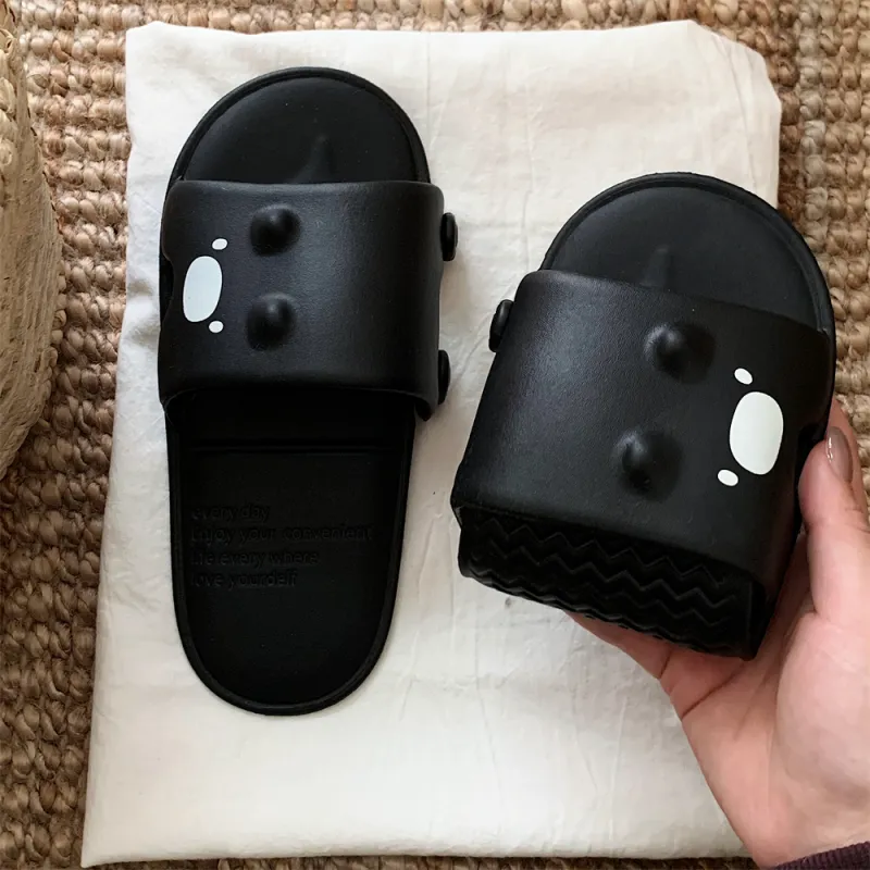 SHIGUDE Home Slippers Unisex, Black-12