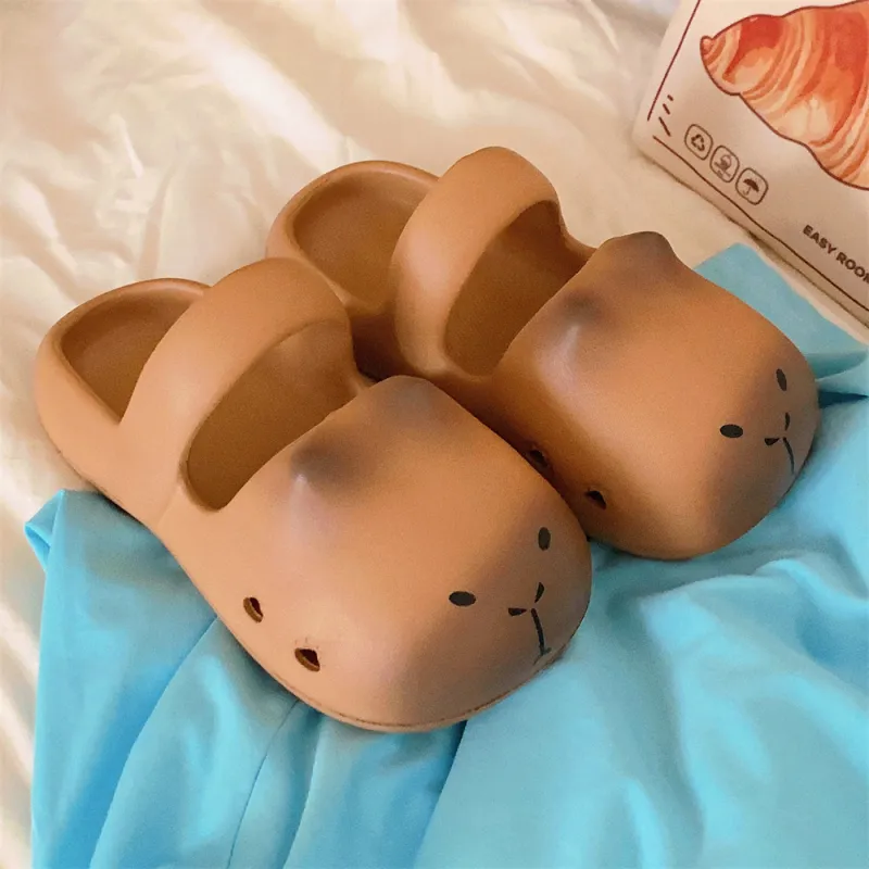 SHIGUDE Slippers Women's, Earth Yellow-5