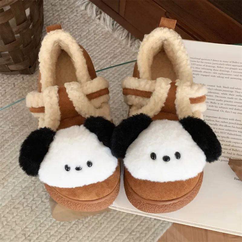 SHIGUDE Cotton Slippers Women's Dark Coffee-10