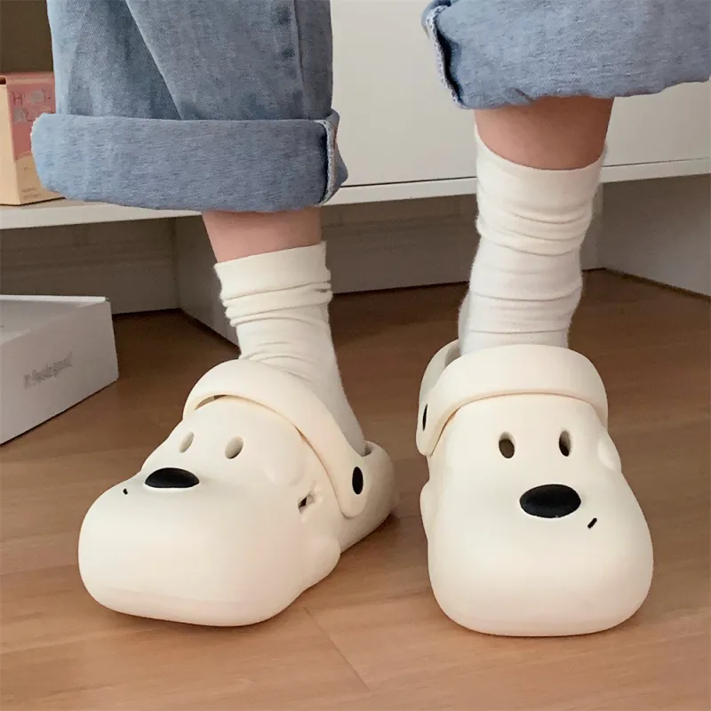 SHIGUDE Slippers Women's, White-2