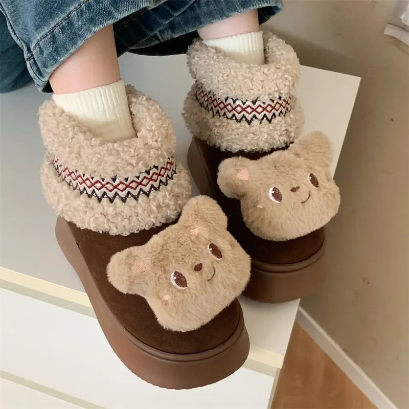 SHIGUDE Cotton Slippers Women's Black-17