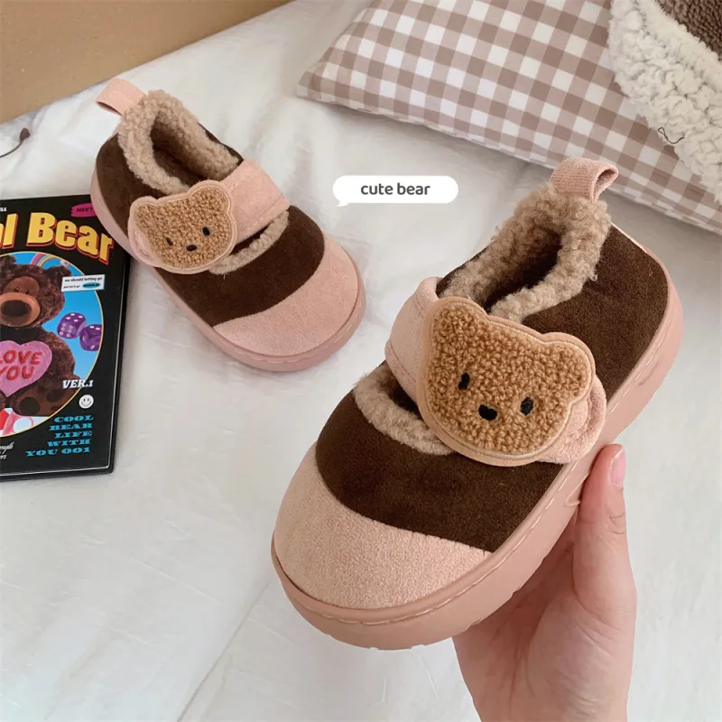 SHIGUDE Cotton Slippers Unisex Light Brown-6