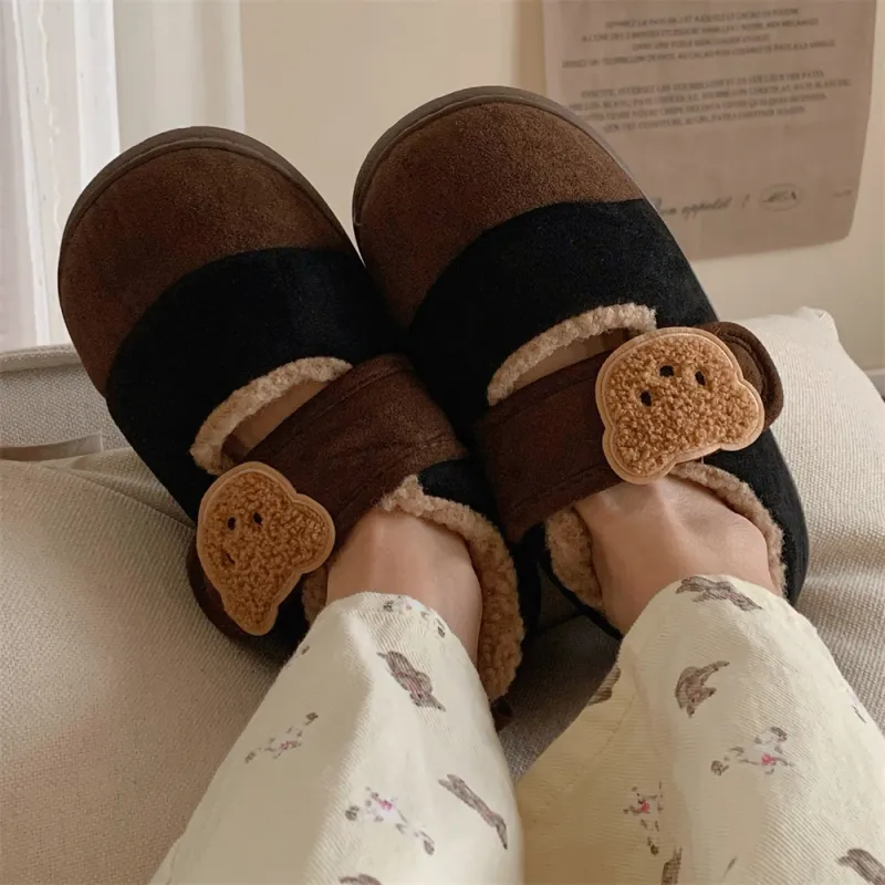 SHIGUDE Cotton Slippers Unisex Light Brown-39