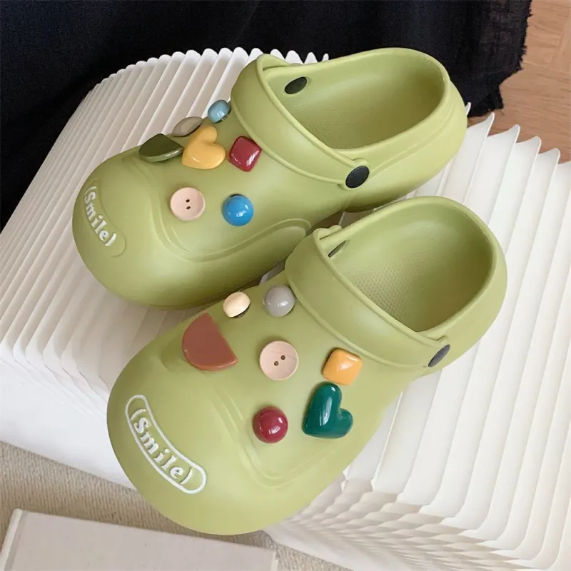 SHIGUDE Sandal Slippers Unisex, Milk White-11
