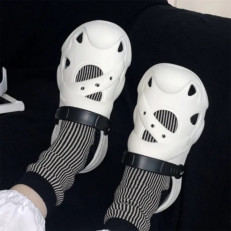 SHIGUDE Sandal Slippers Unisex, Black-22