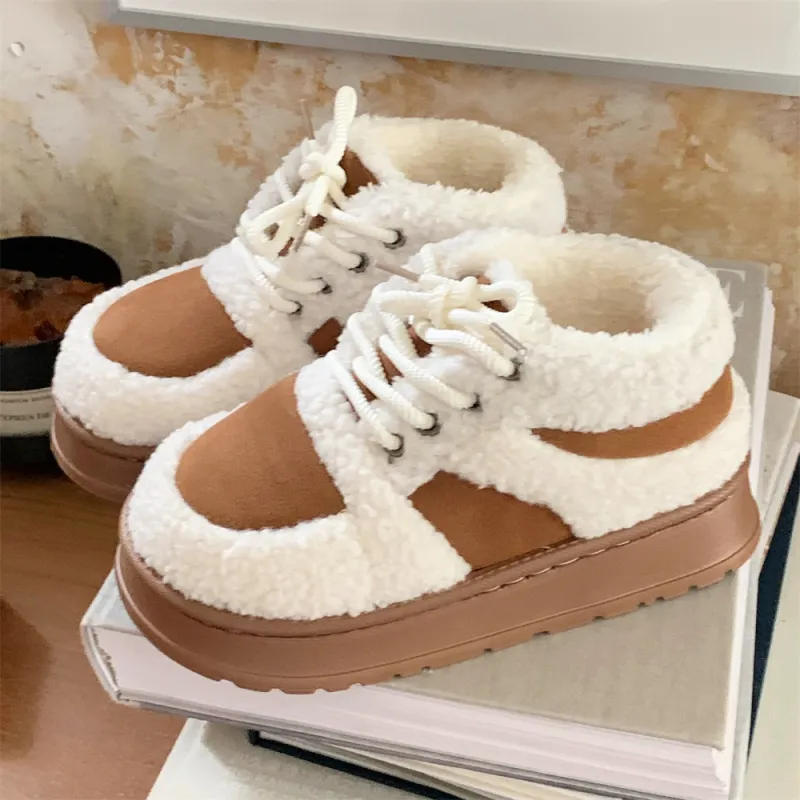 SHIGUDE Cotton Slippers Women's Brown-4
