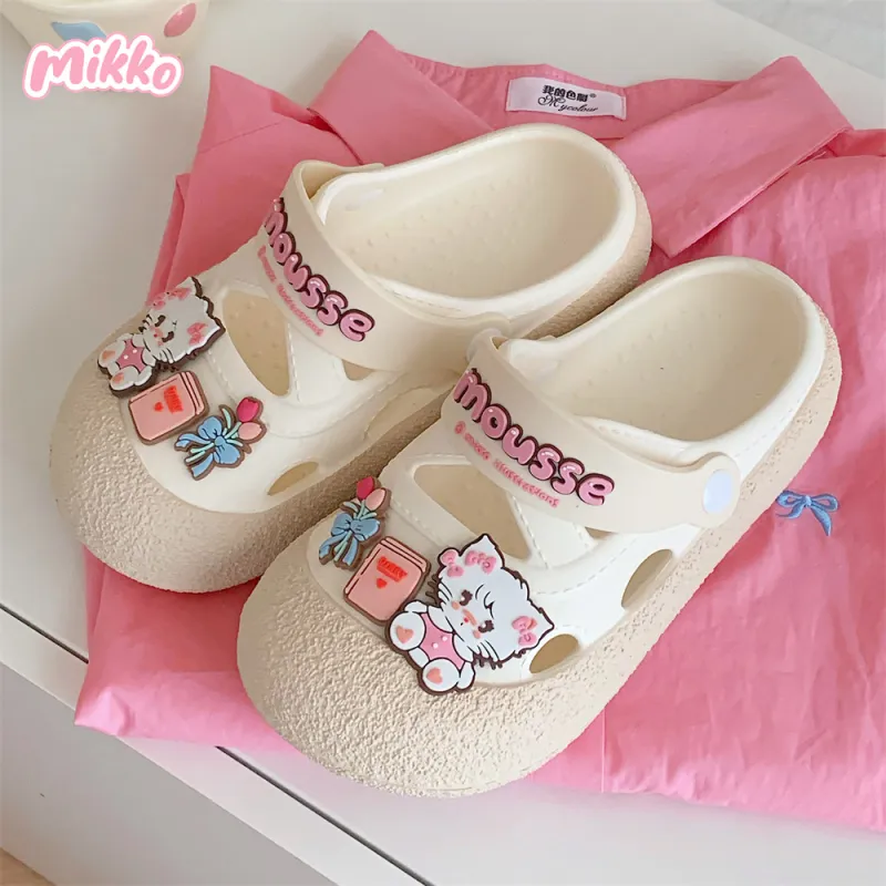 SHIGUDE x MIKKO ILLUSTRATIONS Slippers Women's, White Apricot-1