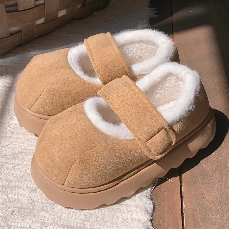 SHIGUDE Cotton Home Slippers Women's Light Khaki-4