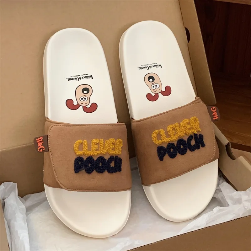 SHIGUDE x Super Invincible Dog Slippers Unisex Black-8