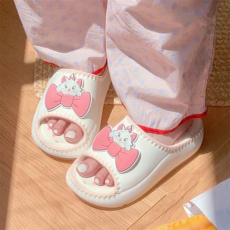 SHIGUDE x Disney Slippers Women's, White/Pink-4