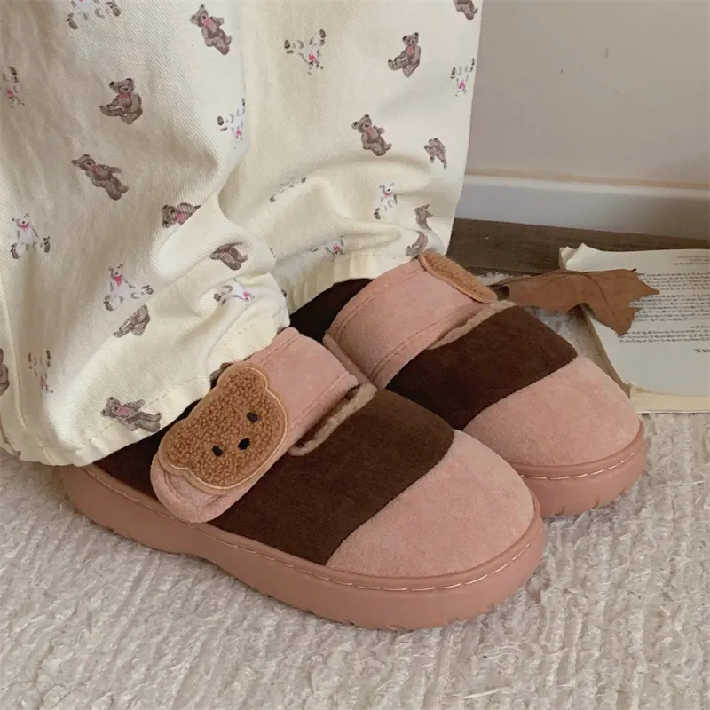 SHIGUDE Cotton Slippers Unisex Light Brown-26