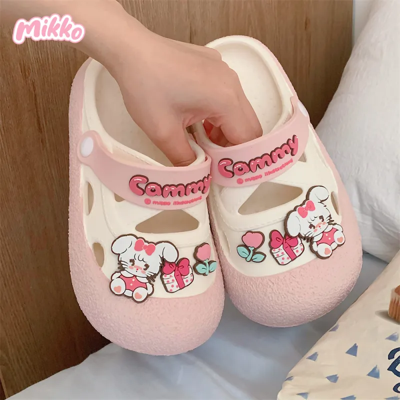 SHIGUDE x MIKKO ILLUSTRATIONS Slippers Women's, White Apricot-10