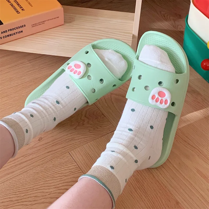 SHIGUDE Slippers Women's, Matcha Green-2