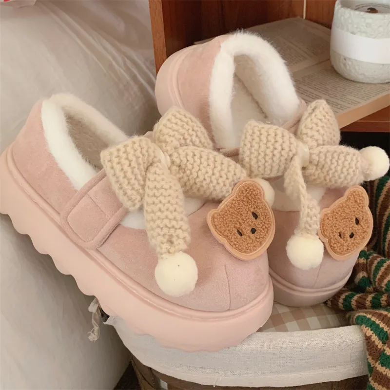 SHIGUDE Cotton Slippers Women's Pink-1
