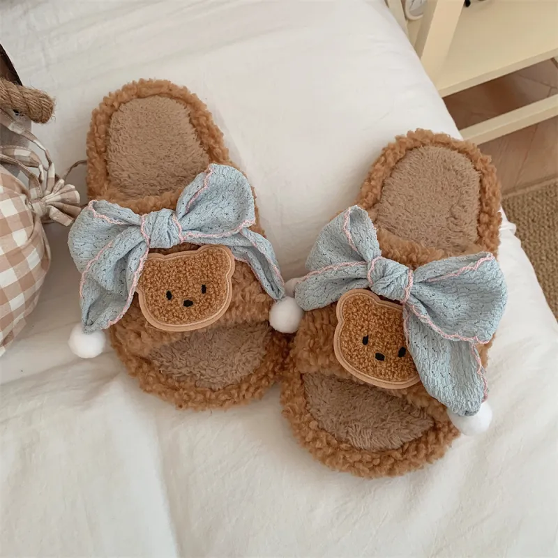 SHIGUDE Cotton Slippers Women's Brown-4