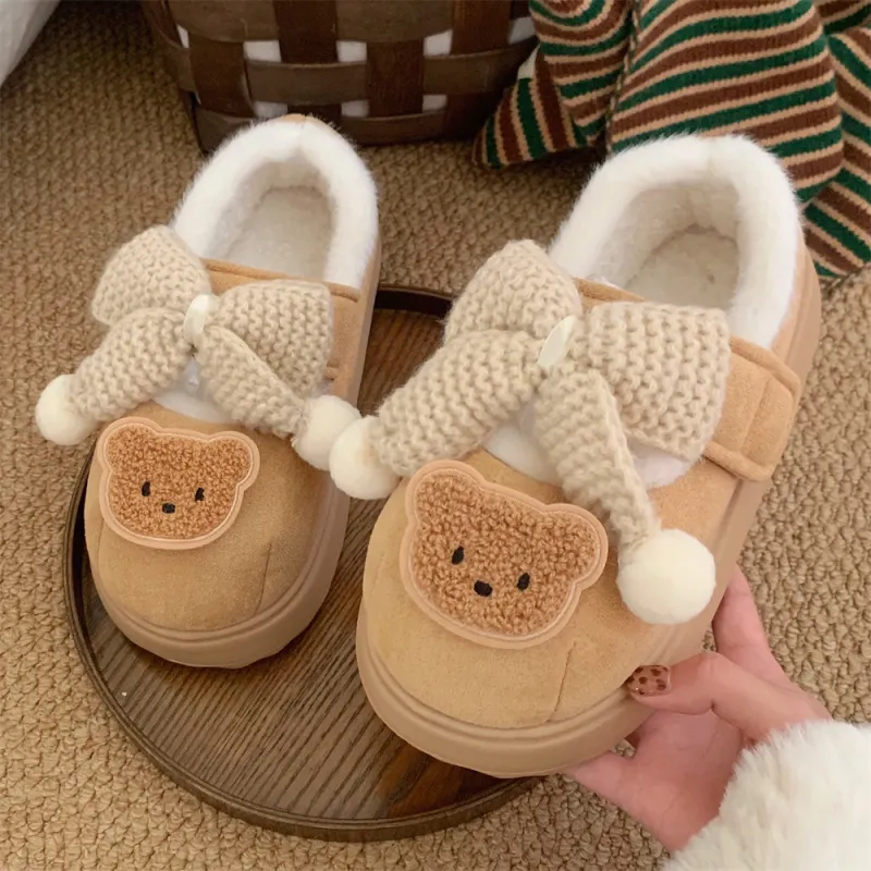 SHIGUDE Cotton Slippers Women's Pink-8