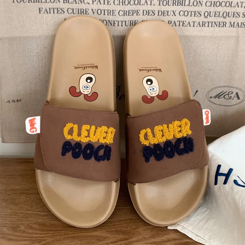 SHIGUDE x Super Invincible Dog Slippers Unisex Black-13