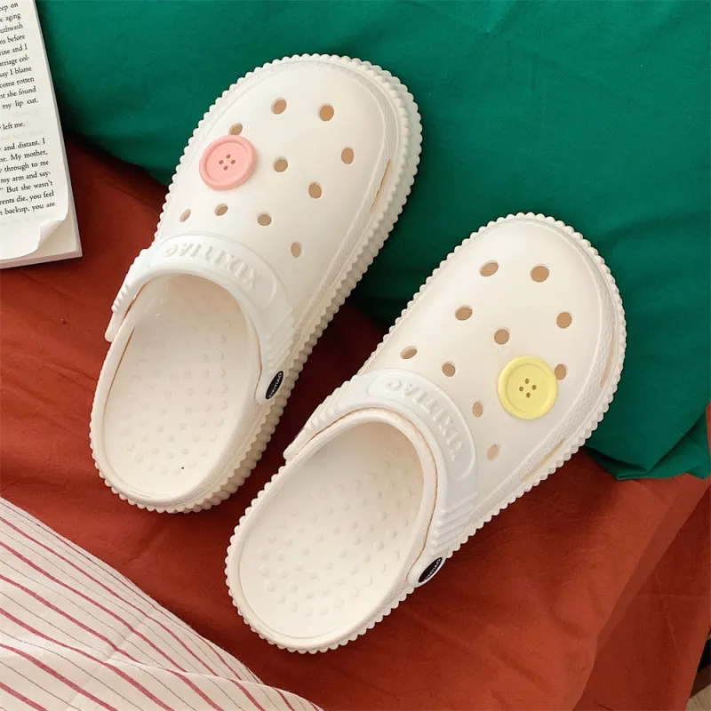 SHIGUDE Slippers Women's, White Rose Red-14