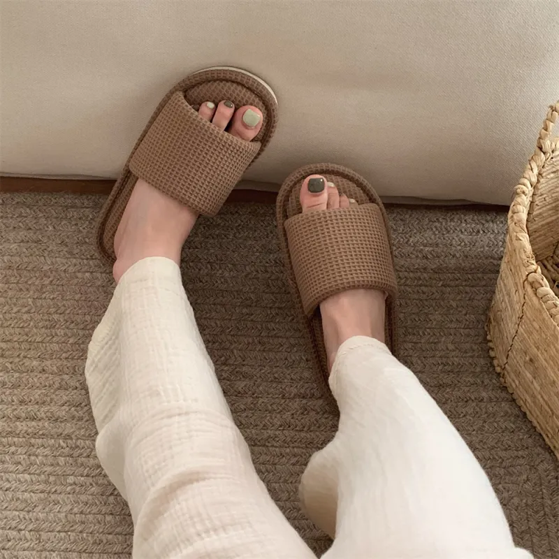 SHIGUDE Home Slippers Unisex, Brown-8