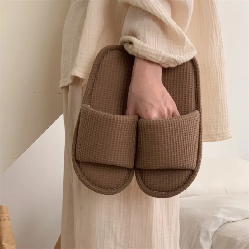 SHIGUDE Home Slippers Unisex, Brown-7