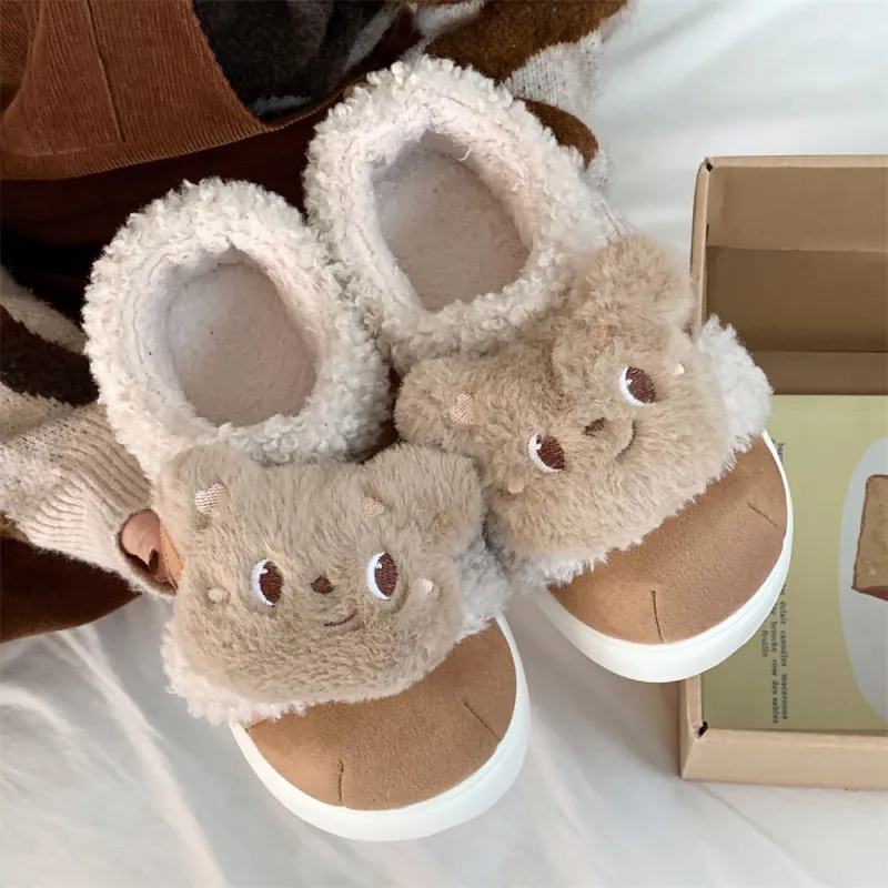 SHIGUDE Slippers Women's Dark Brown-11