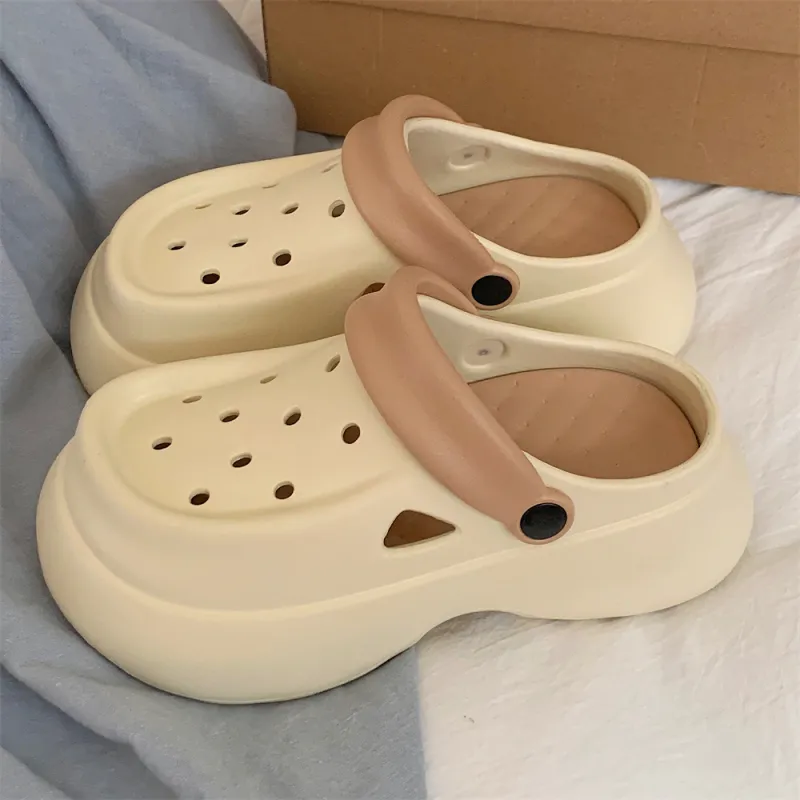 SHIGUDE Slippers Women's, White/Pink-10
