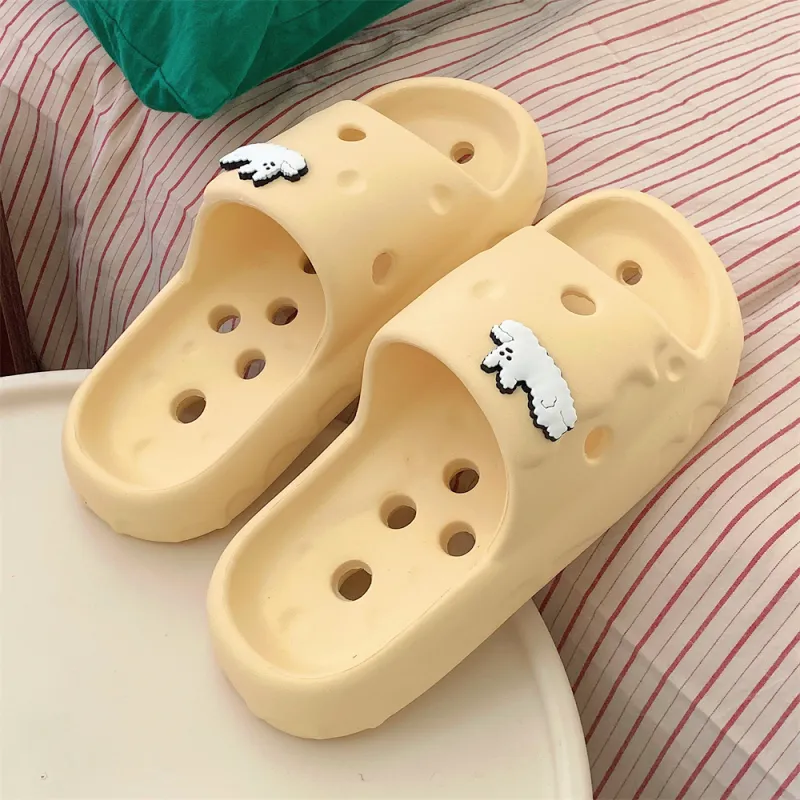 SHIGUDE Home Slippers Unisex, Light Yellow-2