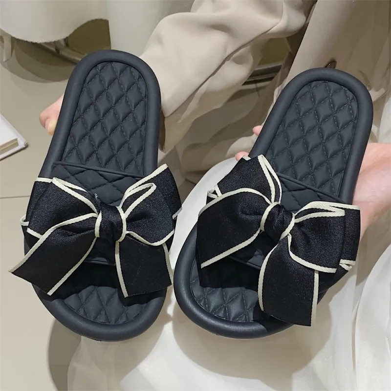 SHIGUDE Sandal Slippers Women's Black-4