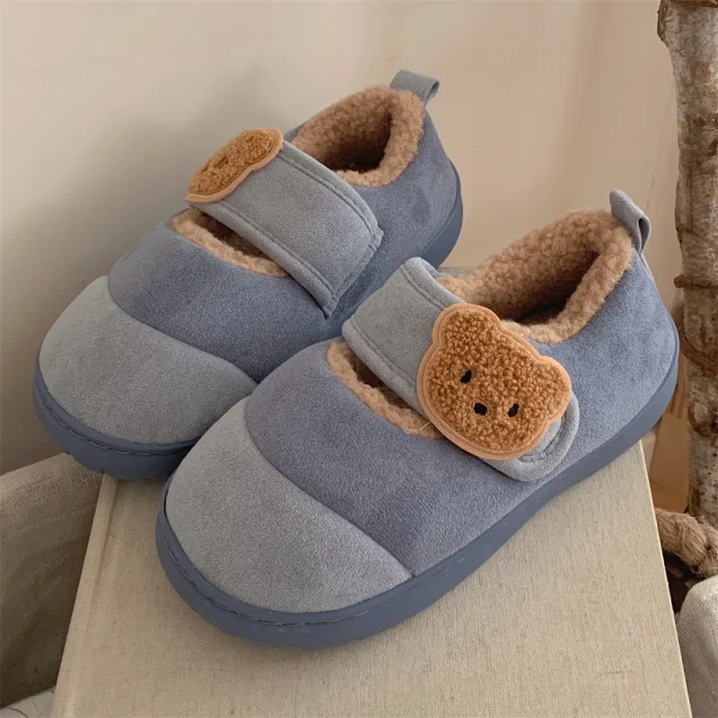 SHIGUDE Cotton Slippers Unisex Light Brown-32