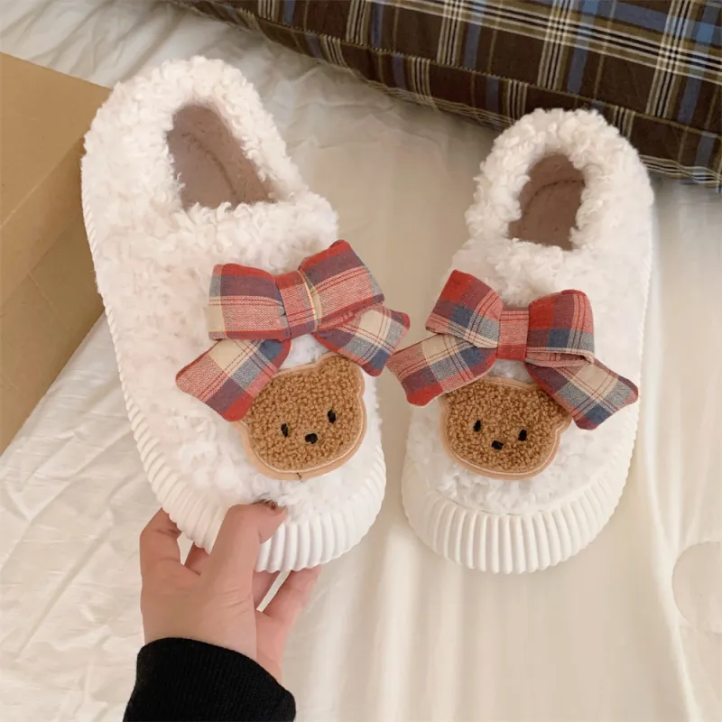 SHIGUDE Cotton Slippers Women's Brown-17