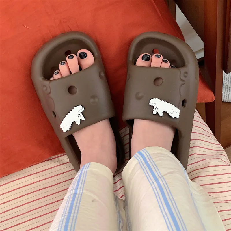 SHIGUDE Home Slippers Unisex, Light Yellow-18