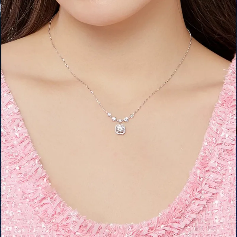 Hkgd 925 Sterling Silver Necklaces Women's-2