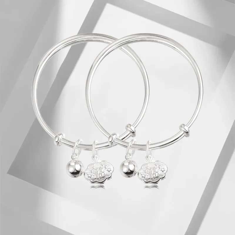 Hkgd S999 Fine Silver Bangles Kids'-1