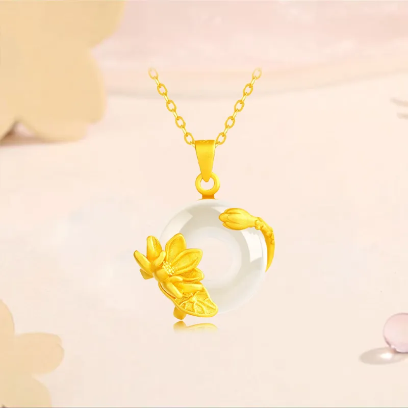 Hkgd 999 Fine Silver Necklaces Women's-2