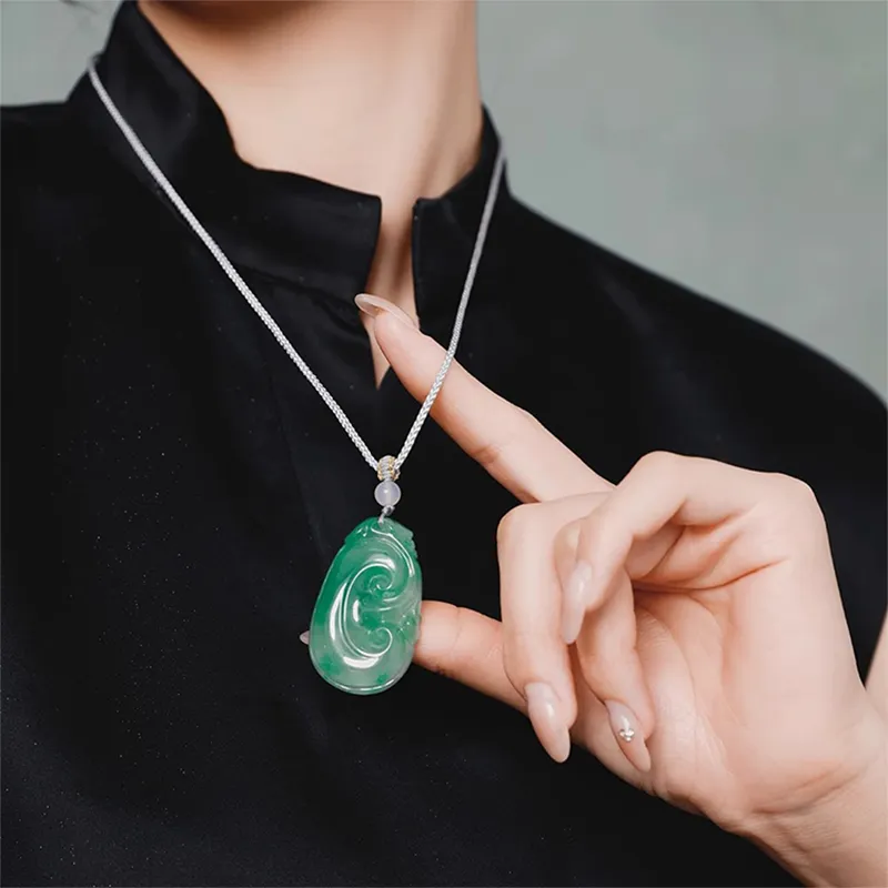 Hkgd African Emerald Necklaces Women's-4