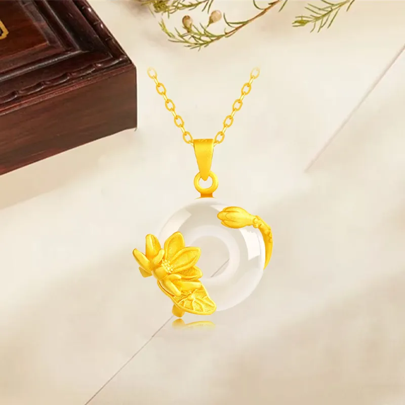 Hkgd 999 Fine Silver Necklaces Women's-4