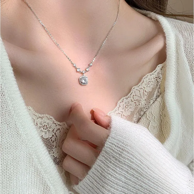 Hkgd 925 Sterling Silver Necklaces Women's-5