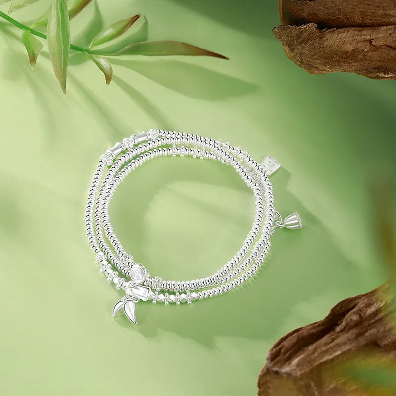 Hkgd S925 Silver Bracelets Unisex-1