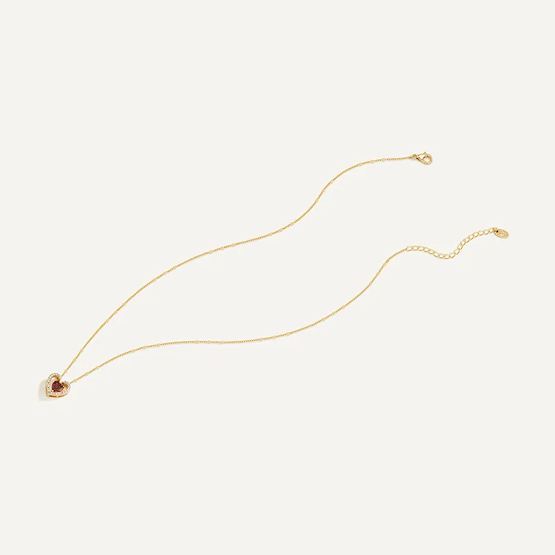 AJIDOU Minimalist Style Inlaid Gemstone Necklaces Women's-2